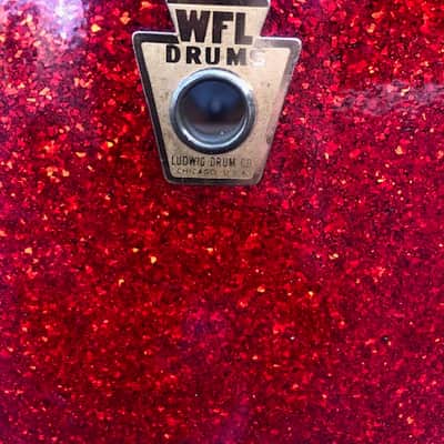 WFL Ludwig 9"x13" tom 1957 Red Sparkle image 2