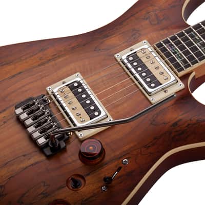 Schecter C-1 Exotic Spalted Maple Satin Natural Vintage Burst image 6