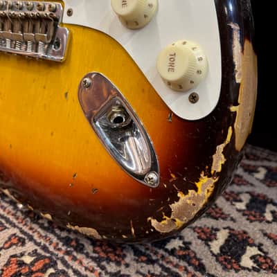 Fender Custom Shop 59 Stratocaster Heavy Relic RW Chocolate 3 Color Sumburst image 4
