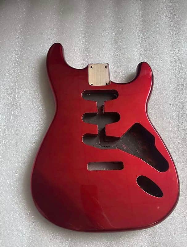 Red Alder Wood Stratocaster Strat Style Guitar Body image 1