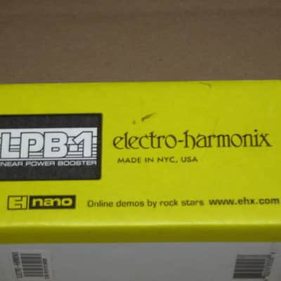 lightly handled Electro-Harmonix EMPTY CARDBOARD BOX & orig Owner's Manual & Warranty / Registration paperwork ONLY for Nano LPB-1 Linear Power Booster (NO pedal) from 2010s, specifically 2015 image 13