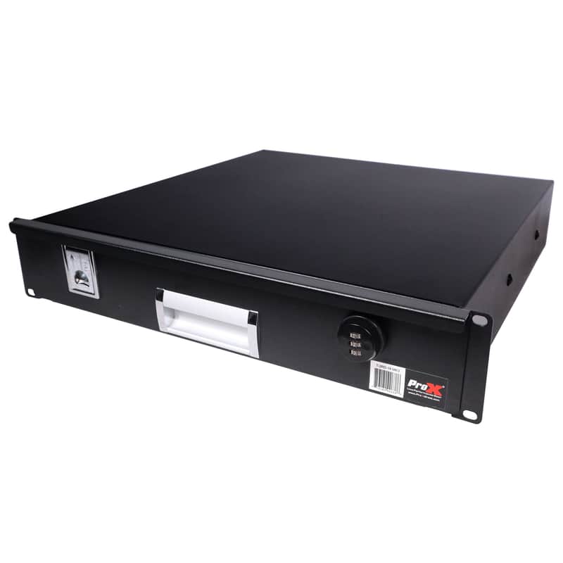 Prox 2 Space Deep Rack Drawer with Lock & Key For ATA Rack Road Cases image 1
