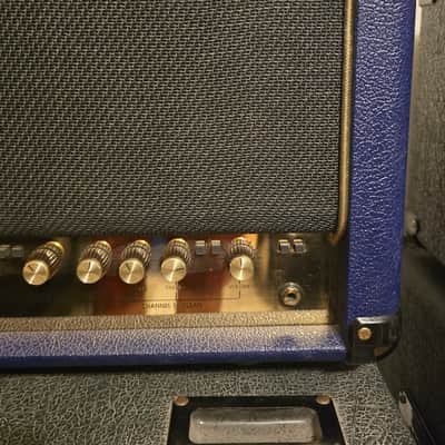 Marshall 6100 30th Anniversary Series 3-Channel 100-Watt Guitar Amp Head 1992 - 1997 - Blue image 4