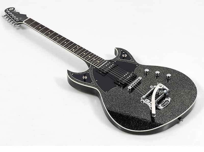 Reverend Reeves Gabrels Spacehawk Electric Guitar - Black Sparkle image 1