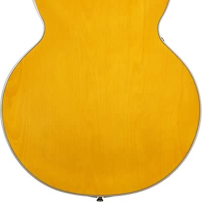 Epiphone Sheraton Semi-Hollow Body Electric Guitar, Left-Handed (with Gig Bag), Natural image 4