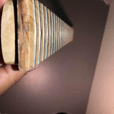 lp style 3x3 exotic wood guitar neck for luthier repair parts image 9