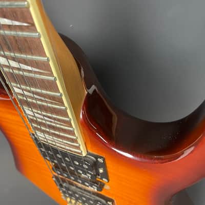 Ibanez EX370FM 1991 Transparent Amber Sunburst Flame Maple MIK w/ Hard Case image 15