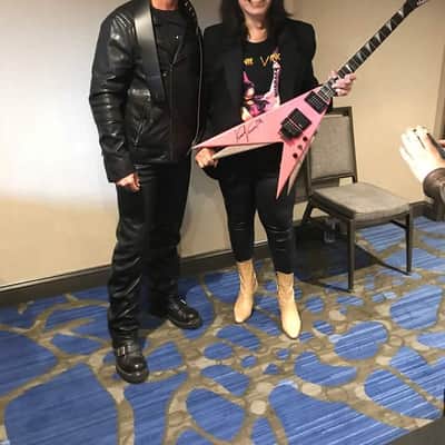 Jackson USA Vinnie Vincent Vee 1988 Pink OHSC image 8