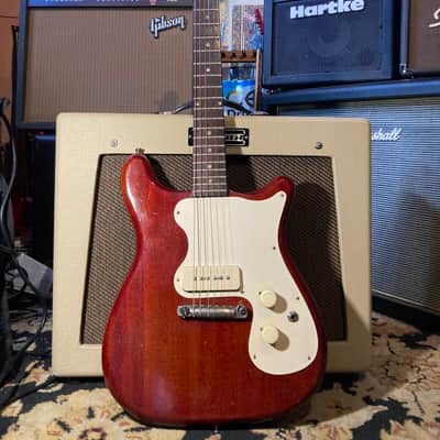 Epiphone Olympic Vintage Mahogany Under 6 lbs! Lollar P90–Les Paul Junior Jr Killer! 1965 - Cherry image 2
