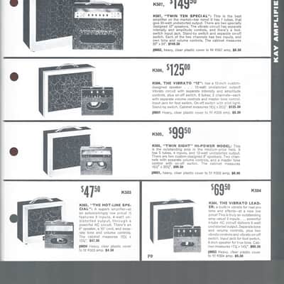 Vintage 1960 Kay Guitar Catalog Brochure Full Line image 9