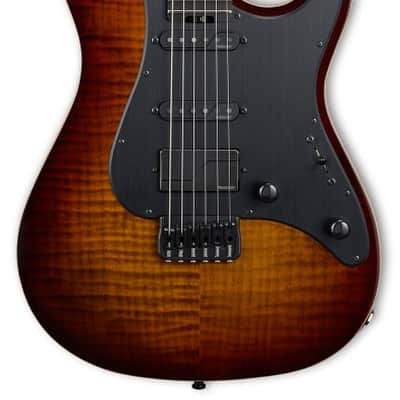 ESP E-II SN-III HT Electric Guitar. Tiger Eye Sunburst FM image 2