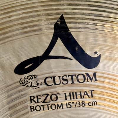 RARE SIZE 15” Zildjian A CUSTOM REZO Hihats 1285g 1561g image 6
