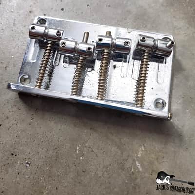 Teisco / Silvertone / Univox / Matsumoku MIJ Lawsuit-Era Bass Bridge (70s/80s, Chrome) image 7