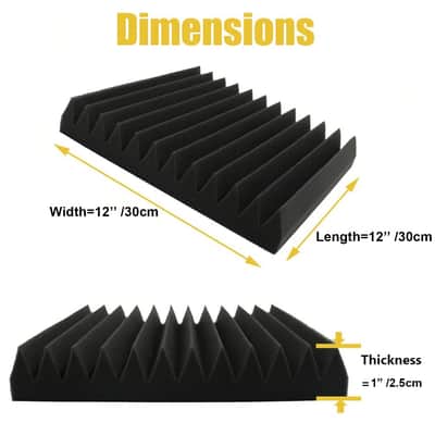 24-Pack Acoustic Foam Panels, Sound Absorption & Noise Reduction Tiles for Home, Office, Studio & Wall Treatment image 2