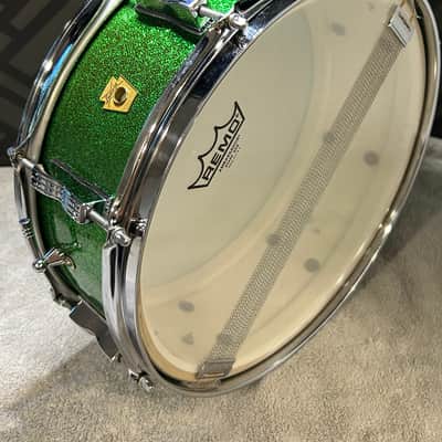 Ludwig Green Sparkle Jazz Festival Snare Drum - Excellent - 1960s image 8
