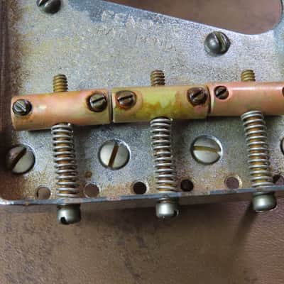 AGED Fender USA PAT PENDING Telecaster BRIDGE vintage 3 saddle RELIC 52 Tele Nocaster MEDIUM-HEAVY relic image 12