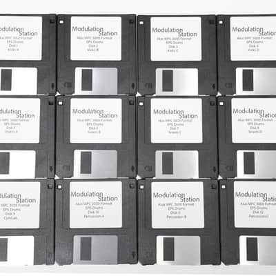 Akai MPC 3000 2000 XL Program Format Floppy 12 Disk Disks Ensoniq EPS Drums Sample Library MPC Instant Load