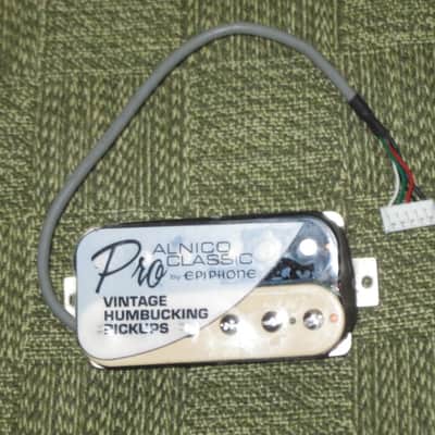 ONE new old stock A+ Epiphone ACPPNHZCB-4 Alnico Classic Pro BRIDGE, ZEBRA Humbucker, 8.4k Alnico V, Quick Connect, 4 conductor + screws & springs (2023) part of Epiphone's Pro Series Line of Humbuckers - which is called ProBUCKER image 3