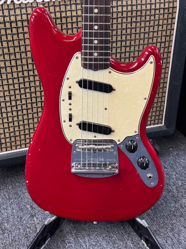 Fender Mustang Guitar with Rosewood Fretboard 1965 Dakota Red image 1