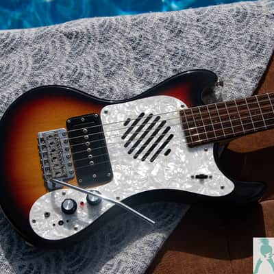 Classic "Marine Rider" - Mosrite Copy Travel Guitar - Made in Japan - Pro Set Up w Perfect Frets/Action/Intonation! Perfect for Travel or Kids image 7