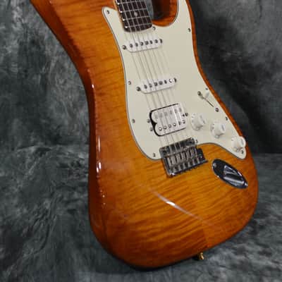 Fender American Select Stratocaster HSS 2012 Flame Maple Top Antique Sunburst w Deluxe Tweed Hardshell Case & FAST Same Day Shipping image 8