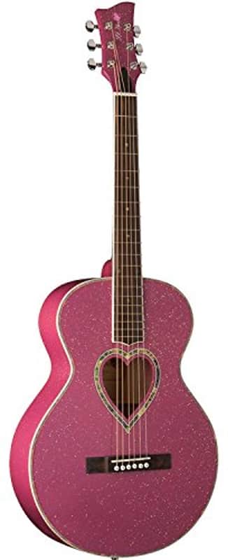 Jay Turser JJC-HRT-PS JJ-Heart Series Acoustic Guitar - Purple
