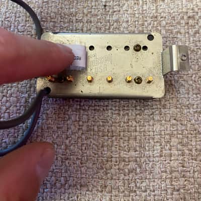 Gibson USA/70’s-80’s Gibson Humbucker - Black with gold pole pieces image 6