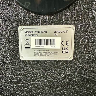 Marshall MX212AR 160-watt 2x12-inch Vertical Extension Cabinet 2025 - Black image 7
