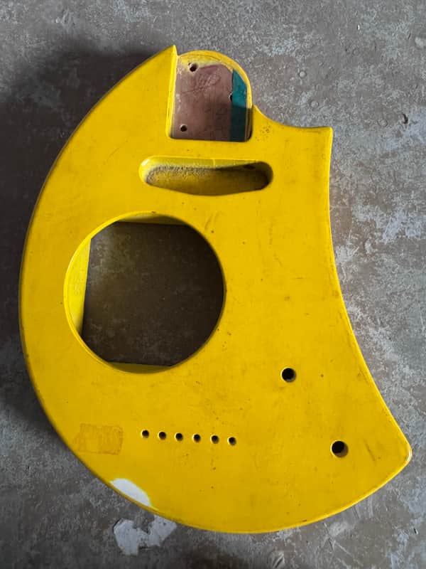 Yellow Custom Mini Electric Guitar Solid Body image 1