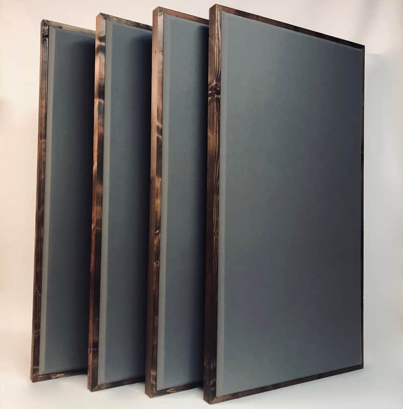 Custom Framed Acoustic Panels (SET OF 4) 4ft x 2ft x 2.5in image 1