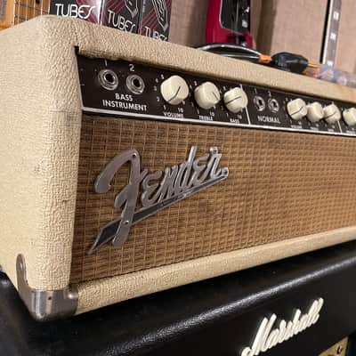 63’ Serviced Fender Bassman 6G6-A/B Brownface 50-Watt Guitar Head & cab Blonde - recapped feb 2024 by Andy Fuchs! image 9