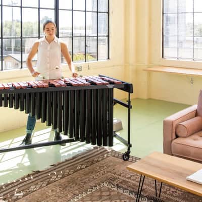 Marimba One E8202 M1 Educational 4.3 Octave Enhanced Padauk Marimba Keyboard w/ Classic Resonators image 3