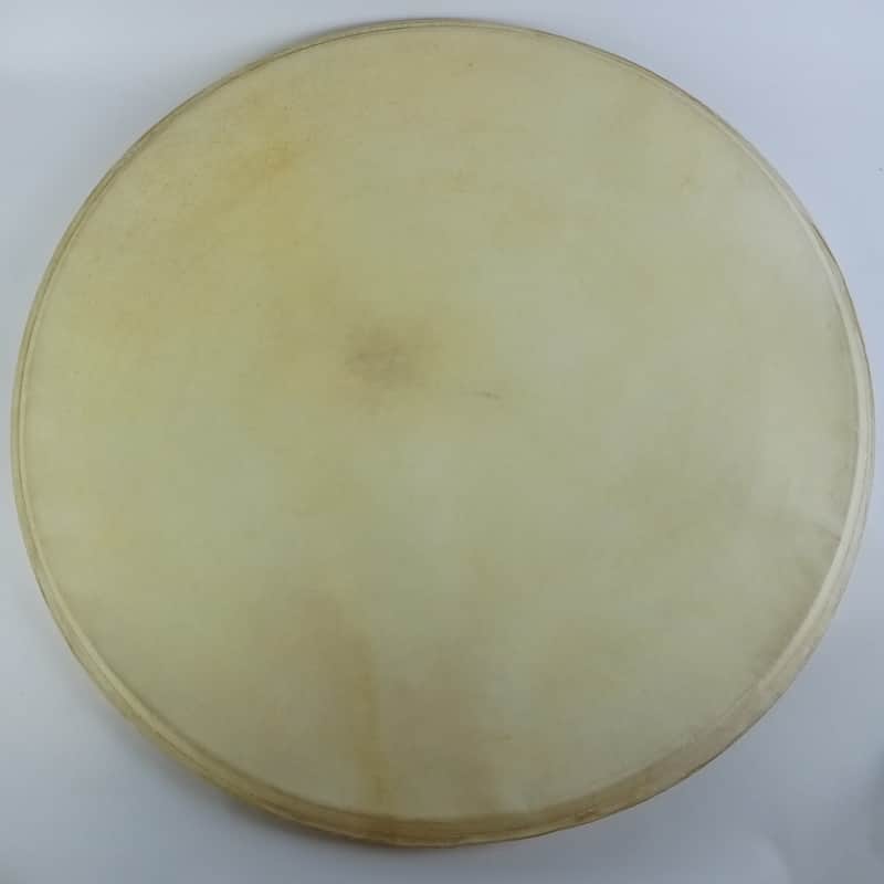 Crown-Ink-Stamp 24" Calfskin Bass Drum Head Vintage 30s-40s USA Leedy/Ludwig*EXC image 1