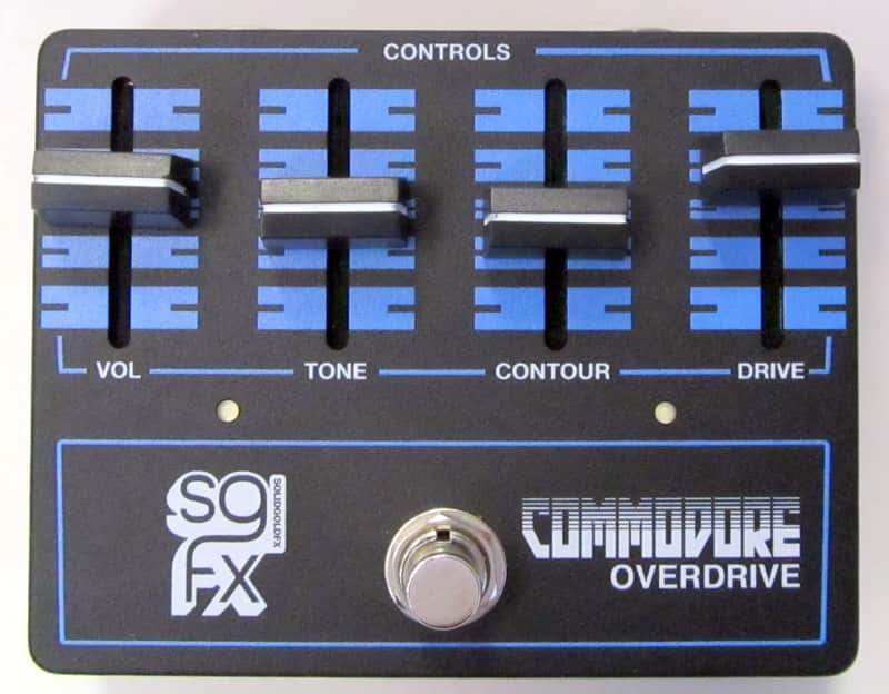 Used SolidGoldFX Commodore Overdrive Black / Blue VGC image 1