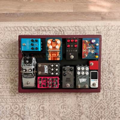 Bolt Custom Pedalboard - Burgundy Tolex | Handmade image 14