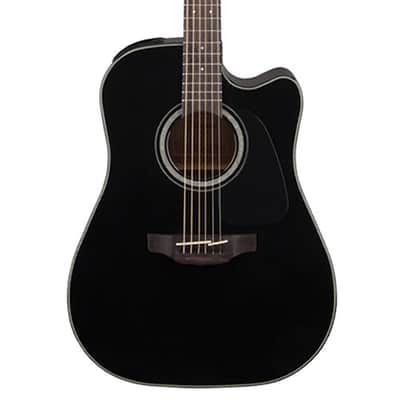 Immagine Takamine GD30CE BLK G30 Series Dreadnought Cutaway Acoustic/Electric Guitar - Gloss Black - 2