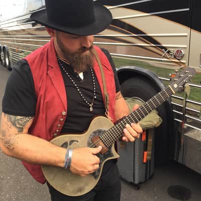 Schroeder WWII GI Radio Lane Guitar & Travel Guitar SET owned by Zac Brown Band image 4