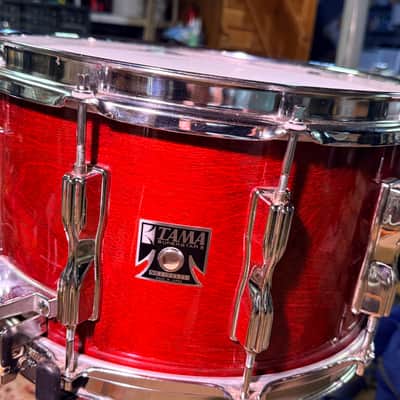 Tama AW458 Superstar Mastercraft Artwood Birch 8x14" Snare Drum with Roller-Action Strainer 1981 - 1986 - Super Mahogany image 8