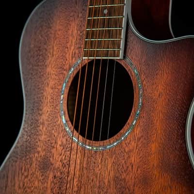 Cort GAMEDXMOP Grand Regal Acoustic Electric Cutaway Guitar. Open Pore Mahogany B-Stock image 11