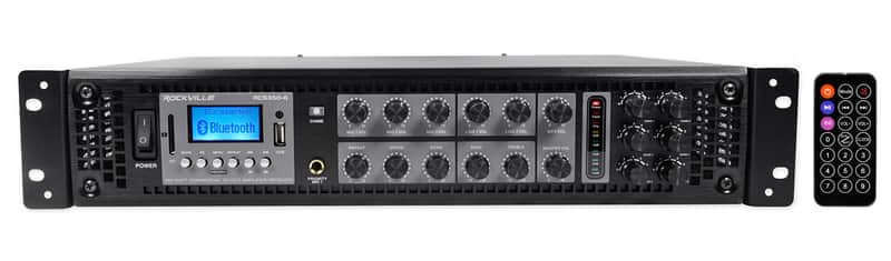 Rockville RCS350-6 350 Watt 6 Zone 70v Commercial/Restaurant Amplifier/Bluetooth image 1