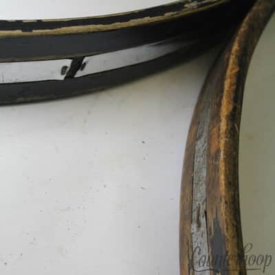*Slingerland 22" COW Hoops/Rims Set 2x Chrome Over Wood 1-Ply Maple Vintage 70s* image 5