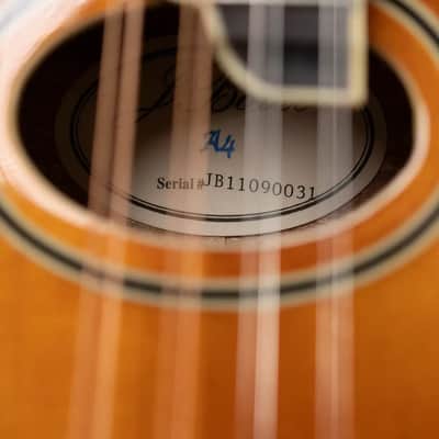 JBovier A4 A-Style Mandolin Violin Sunburst with Hardshell Case - Used image 16