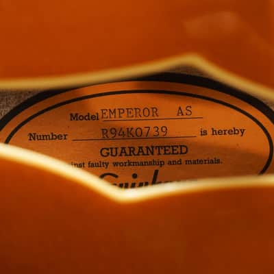 1994 Epiphone Emperor Jumbo Hollowbody Electric Jazzbox Guitar (VIDEO! Fresh Work, Ready) image 22