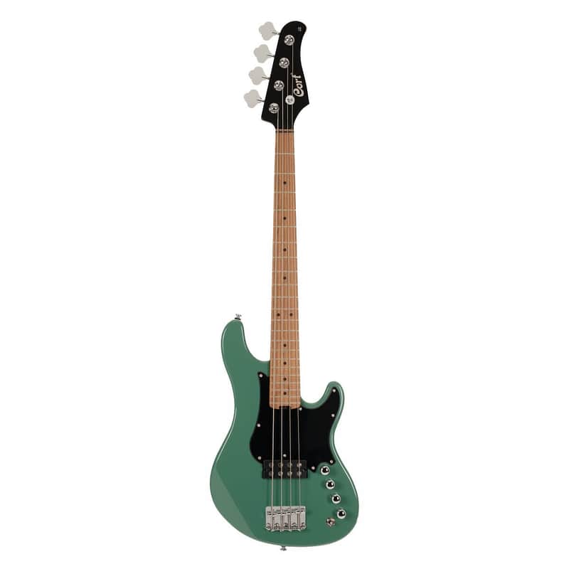 Cort GBSHORTSCALEFGRB GB Series Poplar Body Roasted Maple C Shape Neck Short Scale 4-String Electric Bass Guitar w/Gig Bag image 1