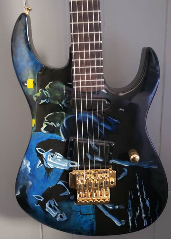 B.C. Rich Gunslinger/assassin 1987 - Hand painted King Diamond Abigail album cover image 1