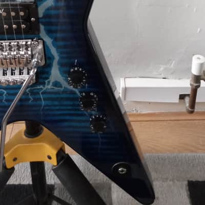 Washburn Dimebag Darrell Signature Dime 333 Blue Lightning Bolt image 7