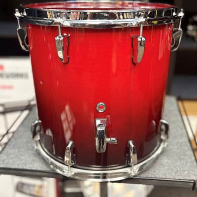 Pearl Used Session Custom Maple 14x14 Red Fade Floor Tom image 3