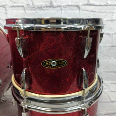 Apollo 3pc Red Sparkle MIJ 1960s Drum Set image 2