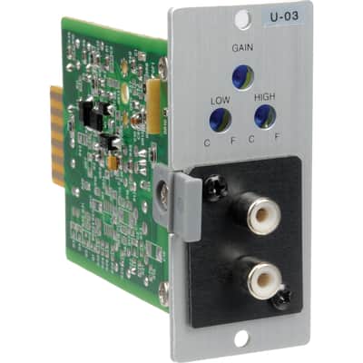 TOA U03R Unbalanced Line Input Module with High / Low-Cut Filters, Dual RCA Female Jacks image 1
