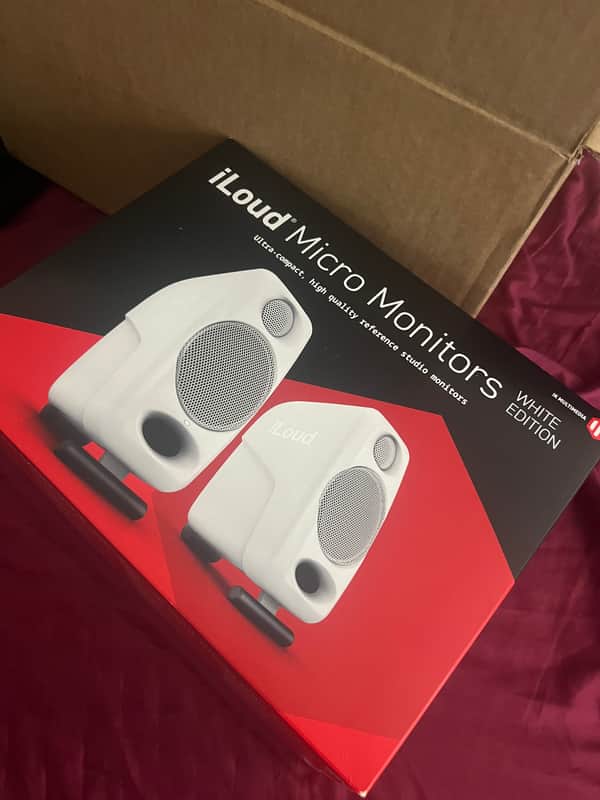 IK Multimedia iLoud Micro Wireless Bluetooth Studio Monitors (Pair) 2018 - Present - White image 1